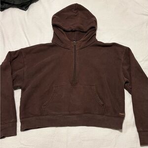 TNA Brown Half-Zip Hoodie